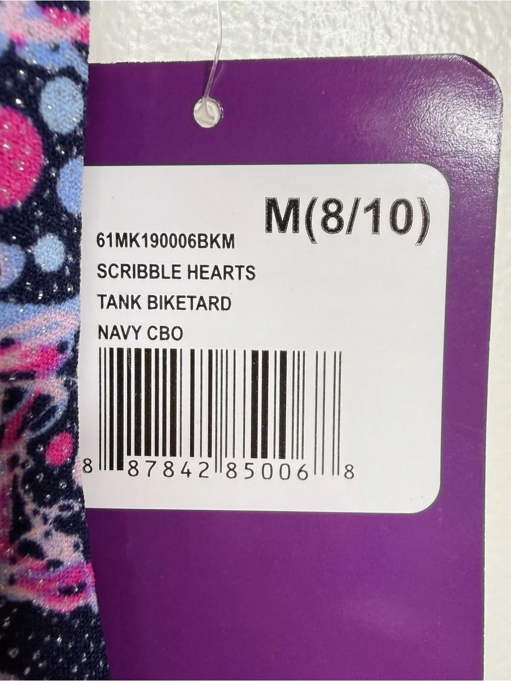 NEW Just Imagine Gymnastics Leotard Biketard Dance Size medium 8/10 Hearts